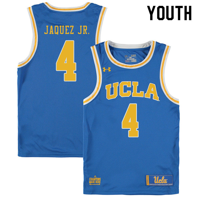Youth #4 Jaime Jaquez Jr. UCLA Bruins College Basketball Jerseys Sale-Blue - Click Image to Close